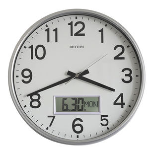 RHYTHM丽声钟表挂钟客厅2026新款静音免打孔钉现代创意石英钟挂表