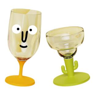 儿童高脚杯防摔高颜值创意可爱宝宝酒杯塑料敞口喝水杯子可折叠