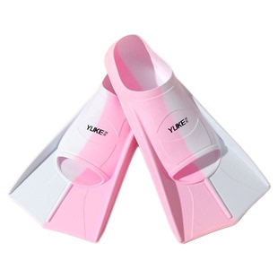 脚蹼游泳专用儿童成人自由泳蛙泳训练硅胶短脚蹼女士专业游泳装备