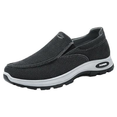 男鞋夏季新款懒人一脚蹬休闲鞋透气网布爸爸鞋老北京布鞋男