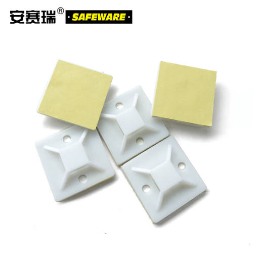 安赛瑞自粘式配线固定座束线扎带固定座吸盘20×20mm（1000装）塑