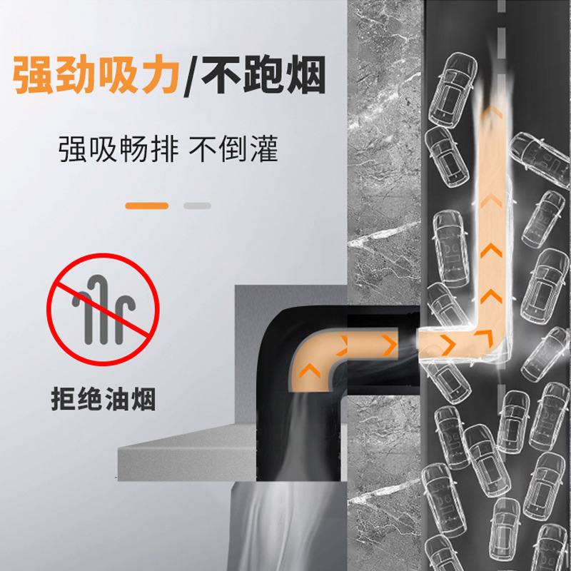 不锈钢烟罩饭店餐饮食堂商用大吸力抽油烟机排烟净化风机管道