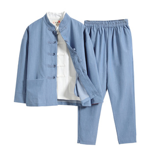 儿童民国风服装男童汉服春秋款新中式唐装套装宝宝复古童装民族