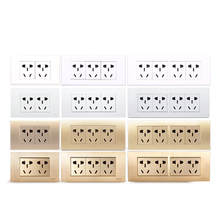 正泰118型开关插座面板 白色五孔二三插九孔十二孔usb插座模块