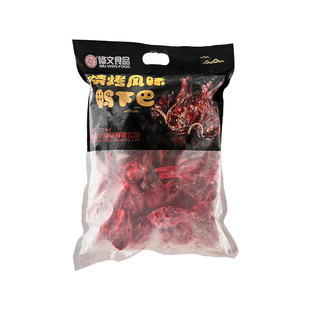 修文鸭下巴带鸭舌生鸭头生酱鸭头巴2500克装烧烤生鸭头散称温州