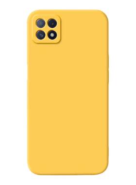 适用oppoA72手机壳A53新款5G液态硅胶n保护套oppo725g535g全包防摔0pp0男女PDYM20软外壳OPPOPDYM黄色PECM30
