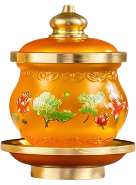 供水杯艺景丰纯铜观音摆件供佛杯