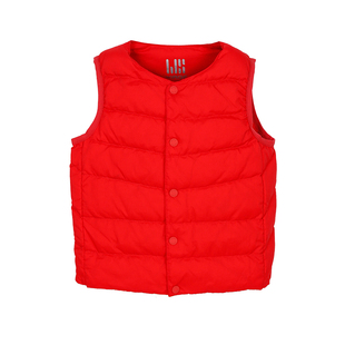 韦氏正品童装儿童羽绒马甲男女童纯色白羽绒保暖马夹薄款羽绒背心