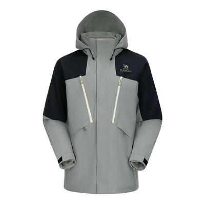 骆驼男装户外冲锋衣男款防风防水三合一2025新款抓绒内胆夹克外套