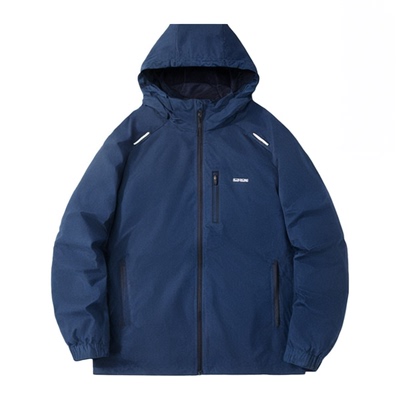 男防风休闲跑步夹克连帽运动外套