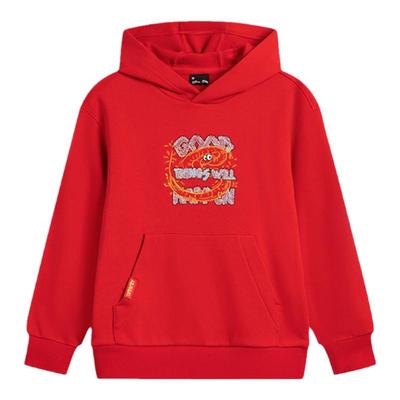 李宁童装儿童红色卫衣蛇年新年款