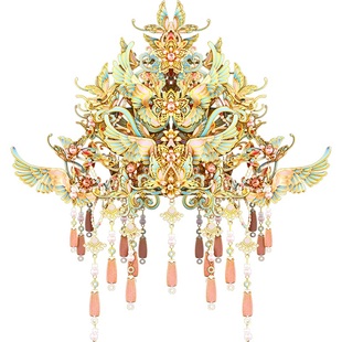 拼酷花容月貌凤冠系列3D金属拼图国风拼装模型摆件送女友礼物