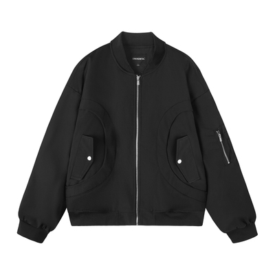 美式复古解构弧形飞行员夹克