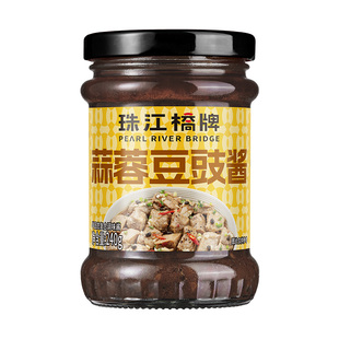 珠江桥牌蒜蓉豆豉酱240g阳江豆鼓酱豉汁王调味酱蒸鱼排骨凤爪