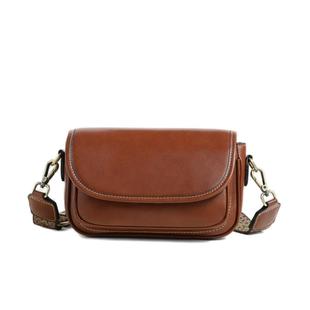 真皮女包新款斜挎包潮牛皮小方包植鞣牛皮单肩包复古时尚小包包