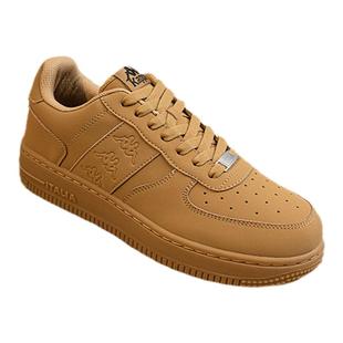 kappa卡帕休闲鞋男士春季新款男鞋运动鞋子厚底百搭潮鞋棕色板鞋