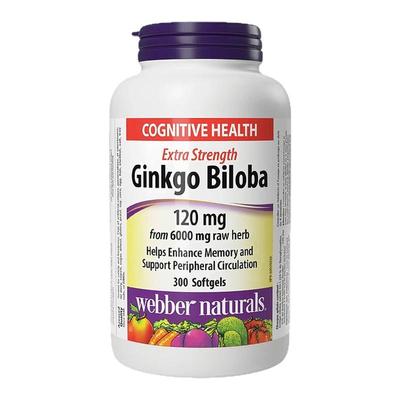 加拿大直邮Webber Naturals伟博银杏软胶囊改善身体易吸收60粒