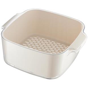 米立风物双层洗菜盆沥水篮厨房家用塑料滤水神器淘菜盆篮子水果盘