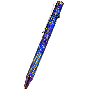 限量版手工钛合金战术笔按压枪栓笔防身金属防卫笔武器EDC签字笔