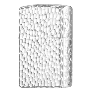 zippo打火机镀银陨石坑芝宝官方正品煤油防风男士生日礼物送男友