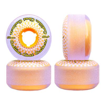 进口Cadillac长板滑板轮 Clout Cruisers 57mm平花代步刷街 1985