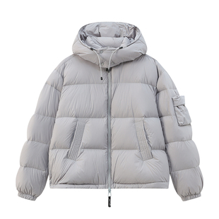 江南先生NewJNXS三防无胆防绒95白鸭绒搭扣防风连帽基础羽绒服冬