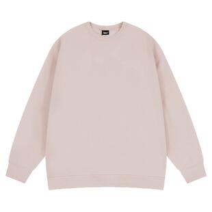 NELY小尼力纯色加绒卫衣男女款情侣装2026新款秋冬圆领无帽上衣服