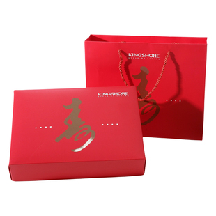 金号结婚祝寿毛巾袋子礼盒包装盒喜字寿字空礼盒手提袋回礼礼品盒