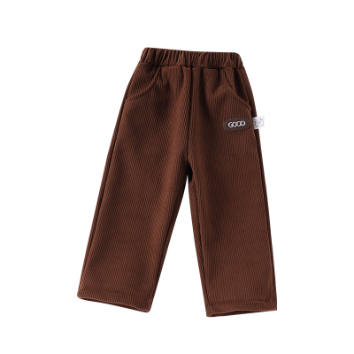 男童秋冬时尚灯芯绒加绒裤