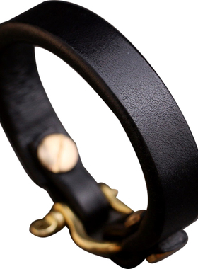 一休老银匠日本枥木鞍革皮手环