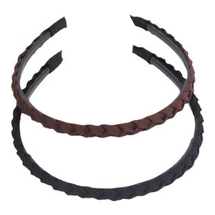 细发箍带齿头箍黑色发卡发饰头饰麻花压发辫子防滑带齿刘海简约