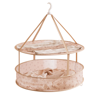 奕然洁！家用晒衣篮晾衣网