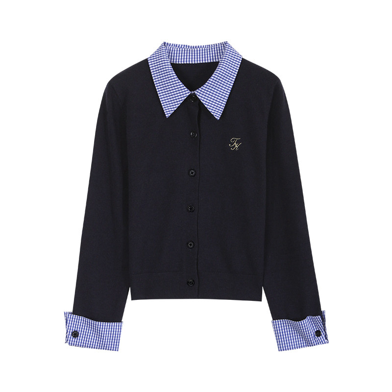 TAKIYAS SHOP 假两件针织衫/直筒牛仔裤