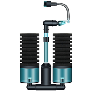 仟锐水妖精过滤器鱼缸三合一循环小型棉电动反气举内置增氧过滤盒