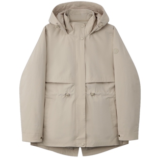 【抗菌】NAUTICA/诺帝卡女装秋冬防泼水燕尾可拆卸帽三合一外套