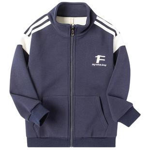 小象汉姆童装男童加绒外套儿童拉链衫2026冬新款拉链衫棒球服潮