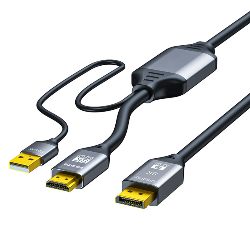 魔兽HDMI 2.1转DP线 笔记本连接显示器8K高清线4K@120Hz 2K@240Hz