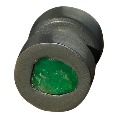 PARTS OF FOUR Stud翡翠镶嵌纯银耳钉 法国原创设计手工做旧