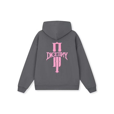 DICETINY基础LOGO印花连帽衫男春秋美式高街潮牌宽松休闲情侣卫衣