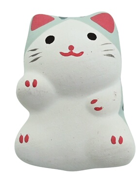 龙虎堂陶制迷你小小猫摆件