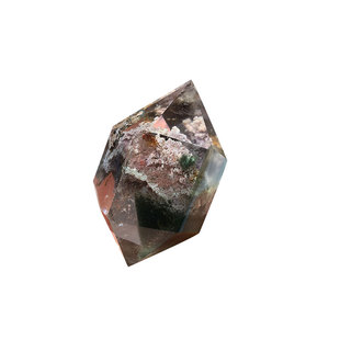 天然四季红黄绿幽灵柱千层山双尖水晶柱子原石柱家居装饰摆件手把