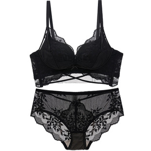 内衣女聚拢小胸平胸显大不空杯aa杯套装文胸罩牌子正品品牌旗舰店