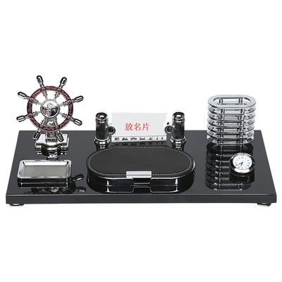 办公室台历木质桌面摆件收纳