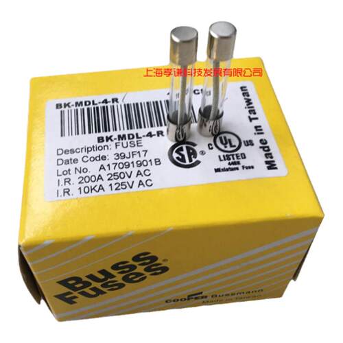 BUSSMANN玻璃管保险丝MDL-5-R 250V 5A慢断保险丝T5A 6.3X32mm