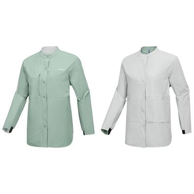 斯凯奇2025年新款秋冬女正反两穿衬衫领外套长袖运动上衣时尚百搭