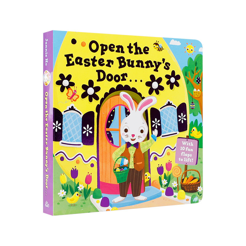 英文原版绘本 Open the Easter Bunny's Door 打开复活节兔子的门 幼儿英语启蒙绘本 亲子共读宝宝睡前故事书 儿童趣味纸板翻翻书