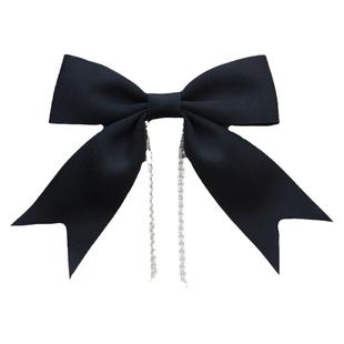 韩版链条燕尾蝴蝶结领结布艺纯色胸针简洁气质百搭衬衫衣服配饰品