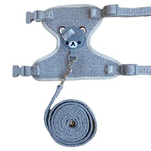 狗狗牵引绳背心式泰迪比熊小型犬胸背带猫咪遛兔子绳链宠物用品