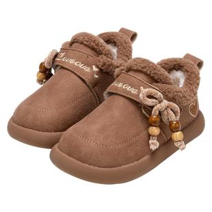 富罗迷女童棉鞋儿童鞋子2025冬季新款软底保暖加厚小女孩雪地冬鞋