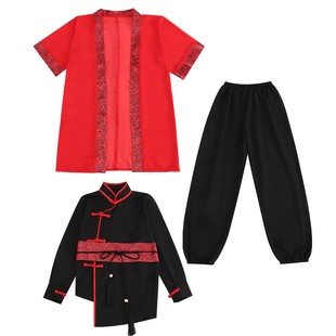 中国风武术服男团太极练功服少年同款太极扇子舞霍元甲雪龙吟国潮